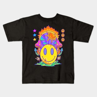 Smiley Summer Good Vibes Kids T-Shirt